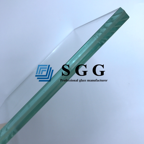 17.52mm Super White SGP Tempered Laminated Glass, 8mm+1.52 SGP Sentry Film+8mm Hurricane Proof Ultra Clear Safety Glass