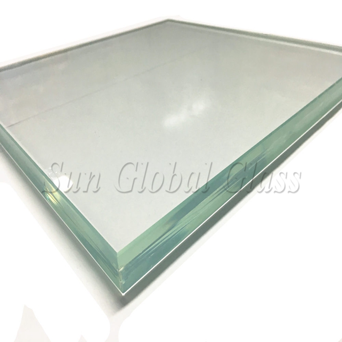 21.52mm HST Ultra clear low Iron tempered laminated glass, 10.10.4 heat soaked toughened low iron laminated glass, 21.52 thickness heat soaking test starphire glass toughened laminated glass