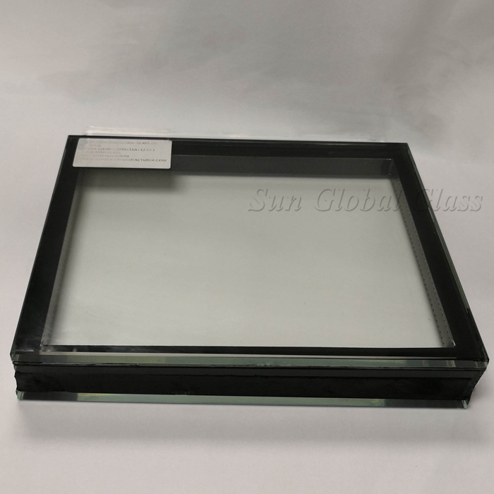 24.52mm tempered laminated insulated glass, 9.52mm tempered laminated glass +9A air/argon gas+ 6mm tempered glass, 24.52mm double glazing VSG ESG