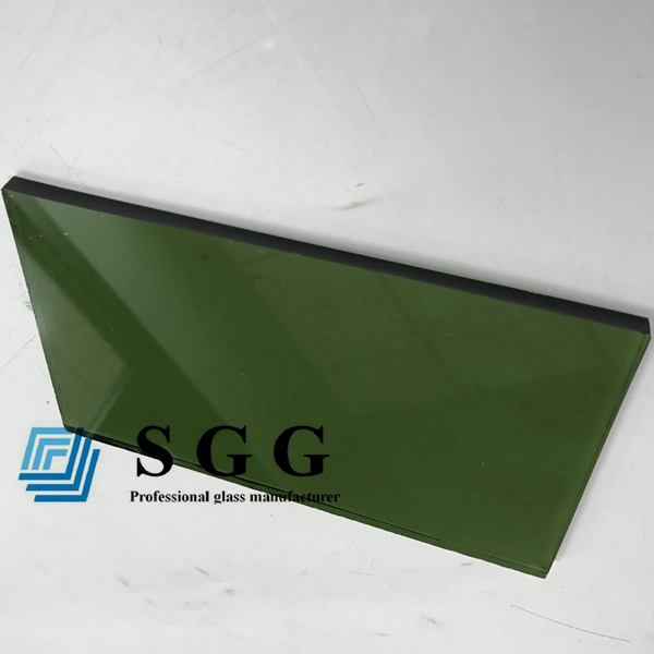 4mm dark green reflective glass,4mm deep green reflective glass,4mm dark green coated glass