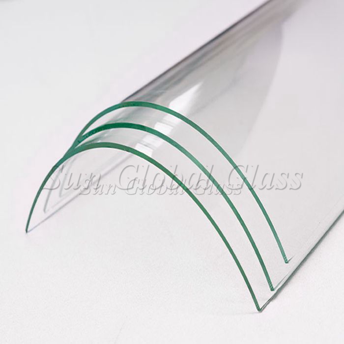 5 mm Safety glass curved shape, Besopke design 5 mm bent glass, colorful 5 mm bent tempered glass