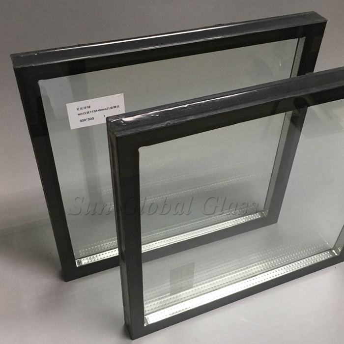 5m + 5mm の強化断熱ガラス、5mm + 5mm の安全防音ガラス、明確な強化二重窓