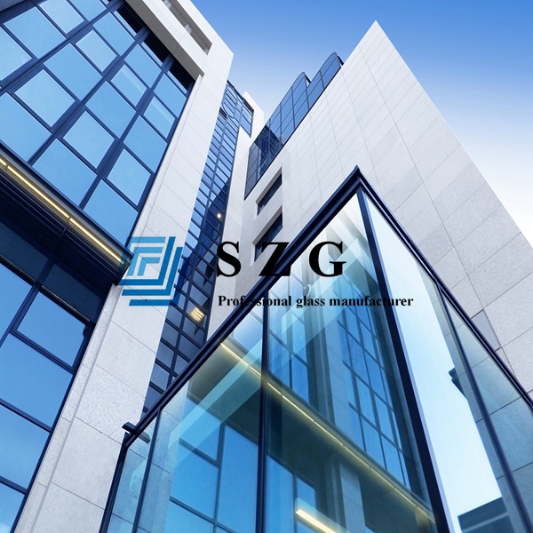 Bespoke 24mm double glazing glass walls, 6mm+12A+6mm insulated glass building glass facade, customized structural glass facades 24mm insulated glass
