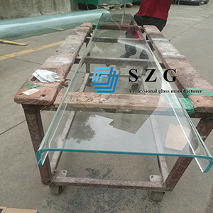 Baustoff 7 mm U-Profil aus gehärtetem Glas mit Vorhangfassade, 7 mm U-scharf gehärtetes Glas, U-Kanal-Glas für Trennwände.