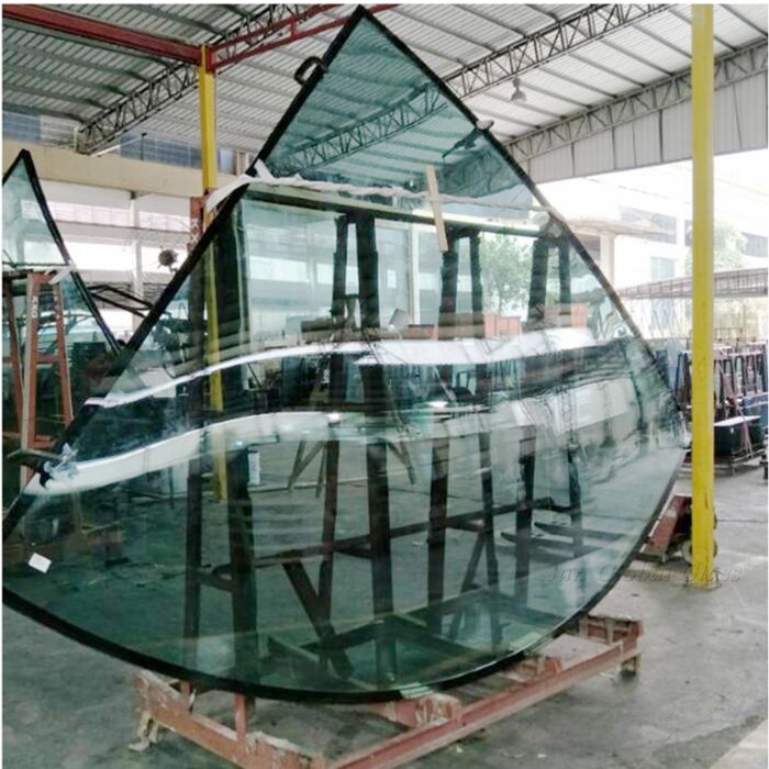 Плоский и изогнутый стакан с изоляцией 18 мм, плоское стекло с мягким стеклопакетом + 6a + 6А с упрочненным стеклом, плоское и изогнутое стекло