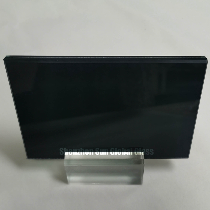 Vidrio laminado pvb de color negro de 10.76 mm con certificación SGCC y CE, vidrio esg vsg laminado de color negro 55.2, vidrio laminado negro de 10.76 mm