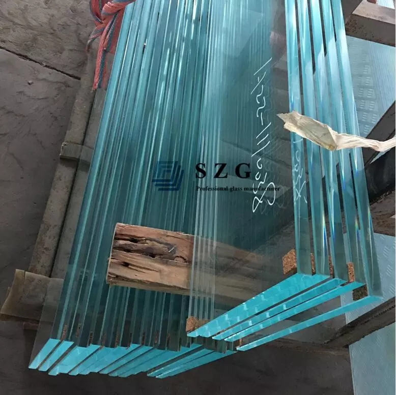 four layers tempered laminated glass,12+12+12+12 toughened laminated glass,48mm tempered laminated glass for stair