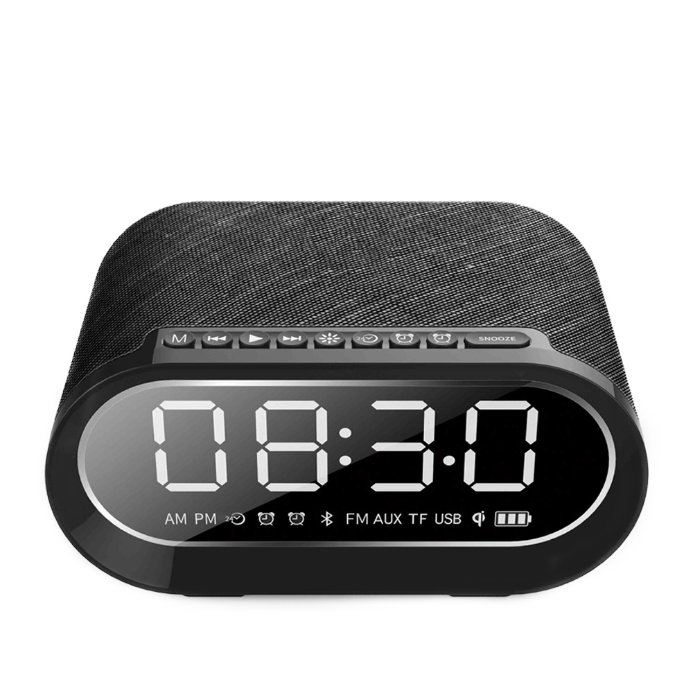 Clock Bluetooth Speaker With Wireless Charger NSP-0225