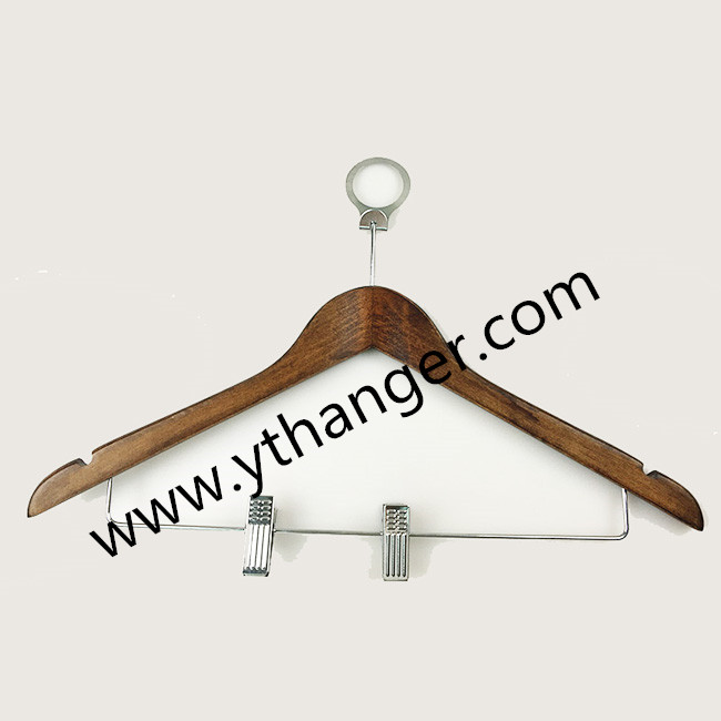Eenvoudig in gebruik China hanger leverancier hotel anti diefstal houten kleerhanger [WST 009]