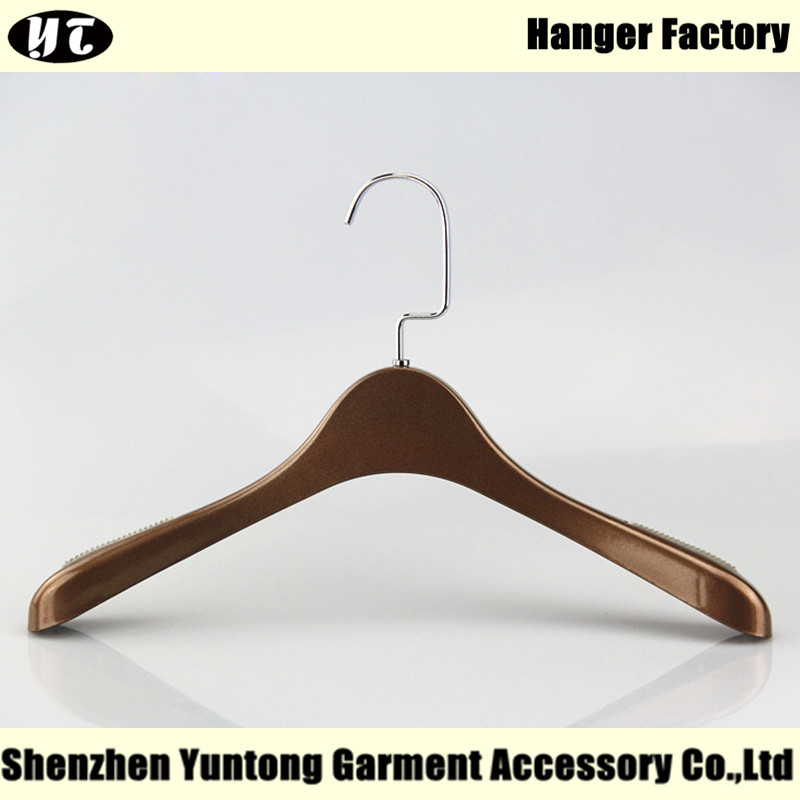 WTE-009 brown palstic electroplating top hanger for woman