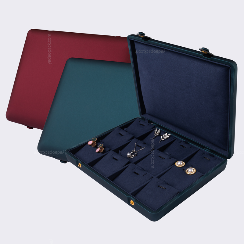 2021 Newest Travel Jewelry Organizer Button Big Case Rubber Finish Multifunctional Storage Display