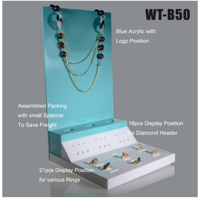 Belle acrylique présentoir de bijoux pour anneau / bracelet / collier etc. fabriqués en Chine