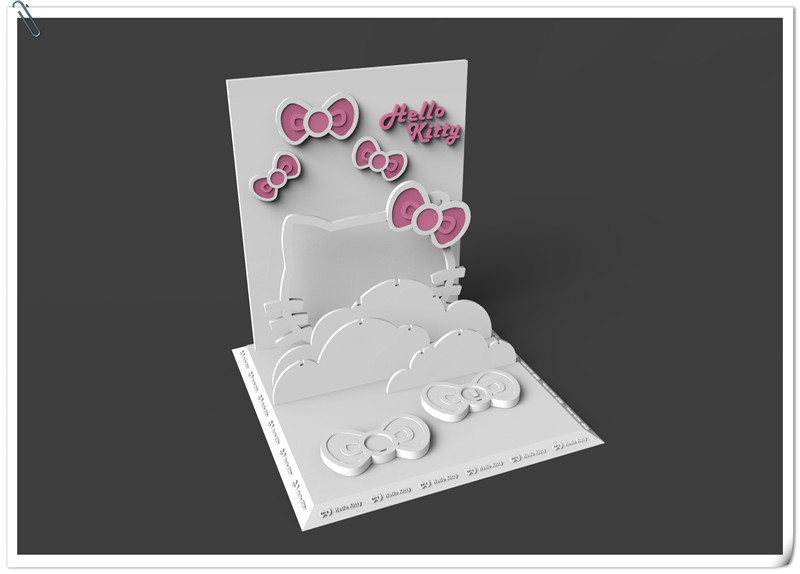 Красивая акриловая дисплей ювелирных изделий стенд с изображением Hello Kitty