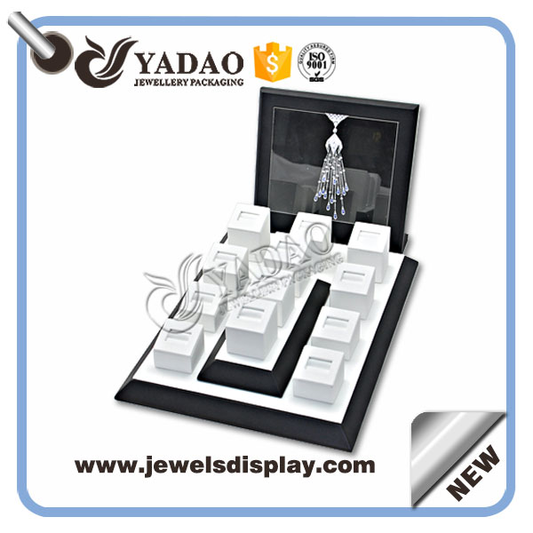 Exibição de jóias de couro bonito para anel fabricados na China
