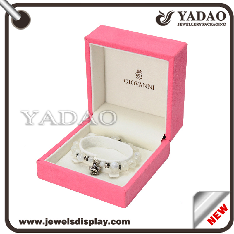 Belles boîtes à bijoux de mode rose pour collier anneau de bracelet etc magasin de bijoux fabriqués en Chine