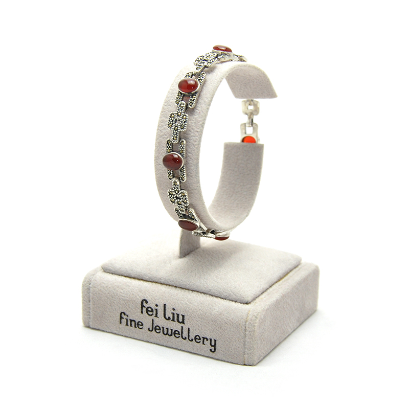 Bracelet bangle "C" holder jewelry display single stand with custom logo for jewelry showcase window
