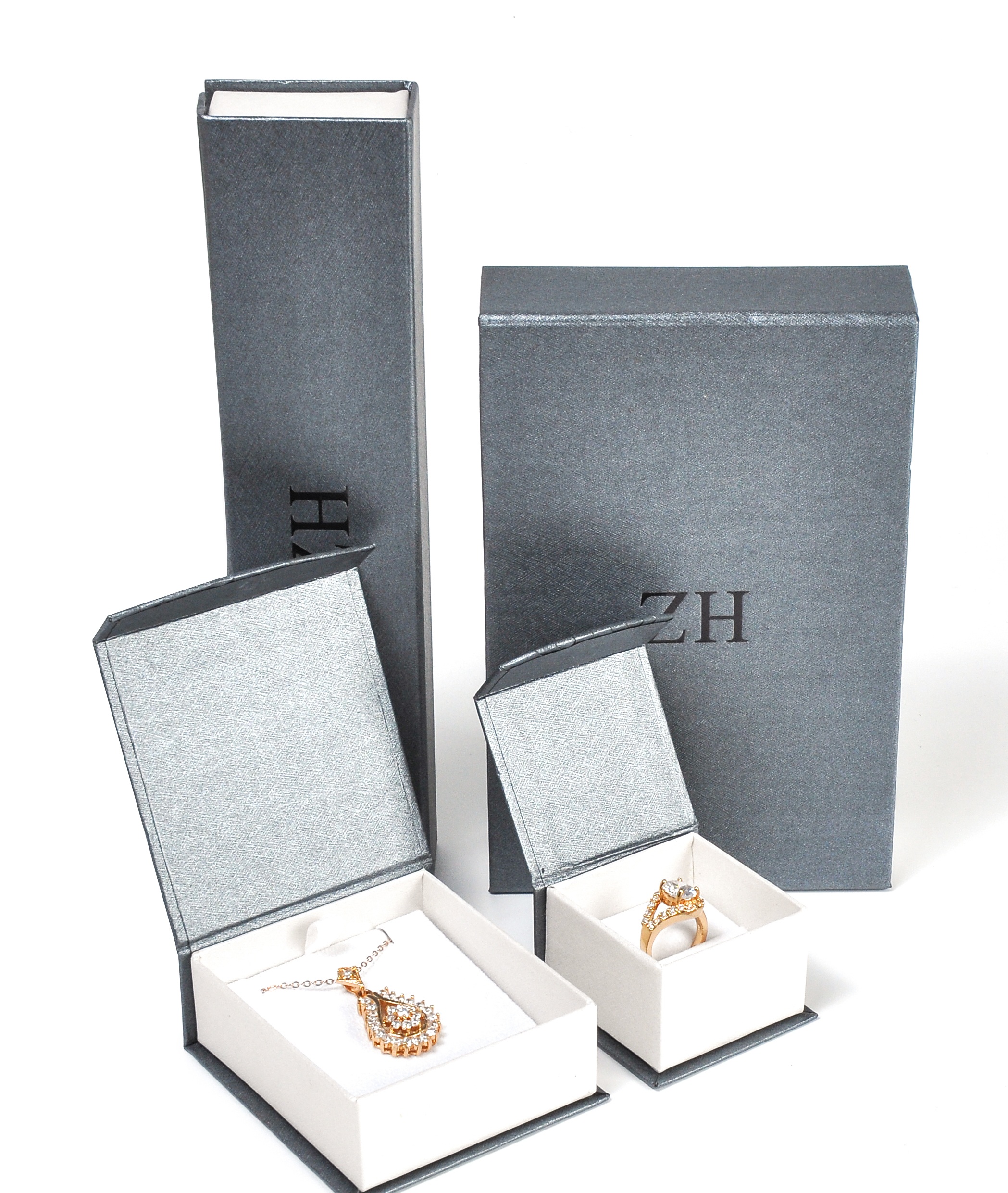 China Factory Flap Lid Jewellery Display Paper Box Set Custom Logo printed Gift Small Jewelry Magnetic Box