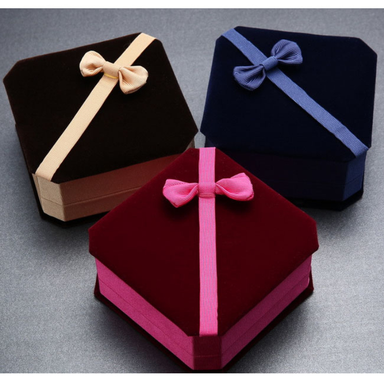 China fabricante joyero caja de collar de alta calidad, gran caja de almacenamiento barato caja de la joyería caja de terciopelo