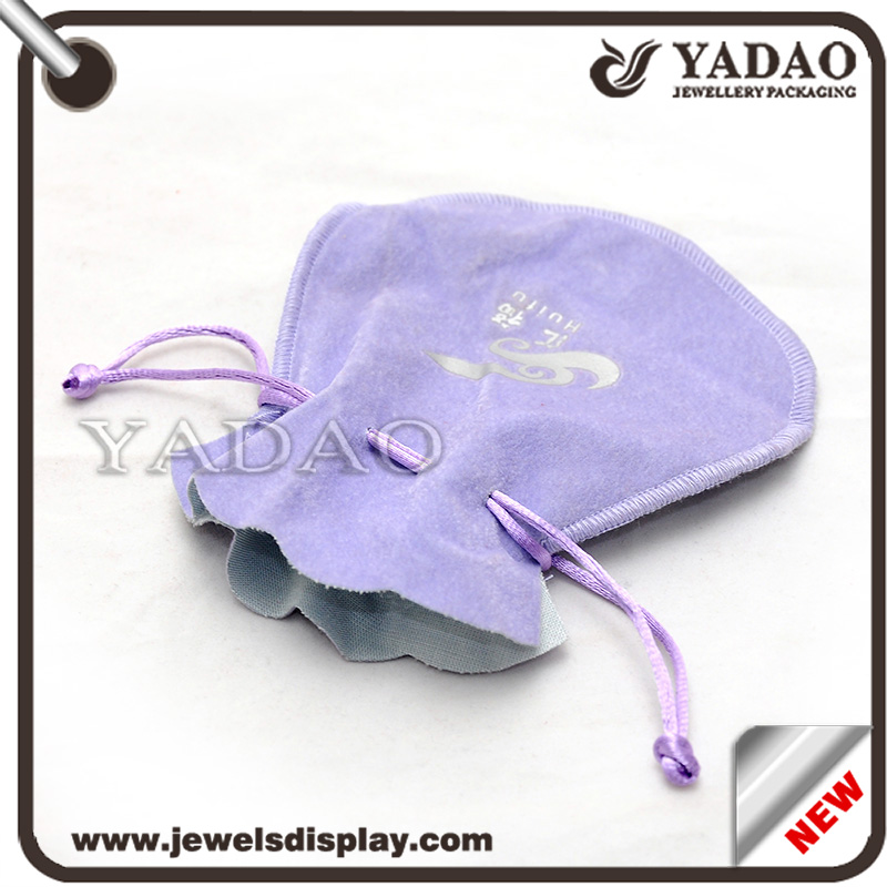 Compact and convenient jewelry velvet bag for jewelry packaging stand up pouch