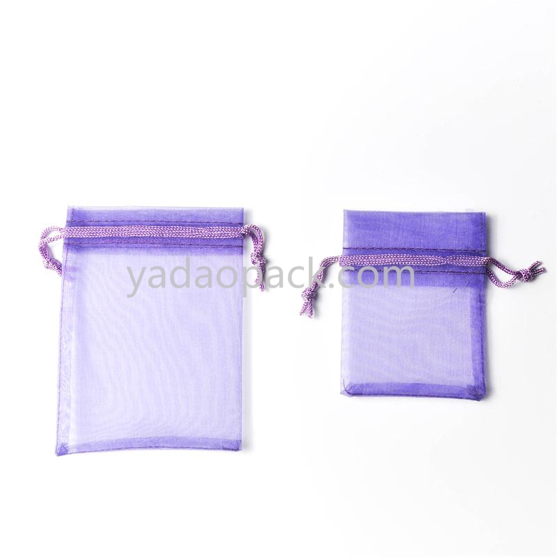 Corlorful fashion-designed customized size/color organza gift jewelry packaging pouch wholesale in China