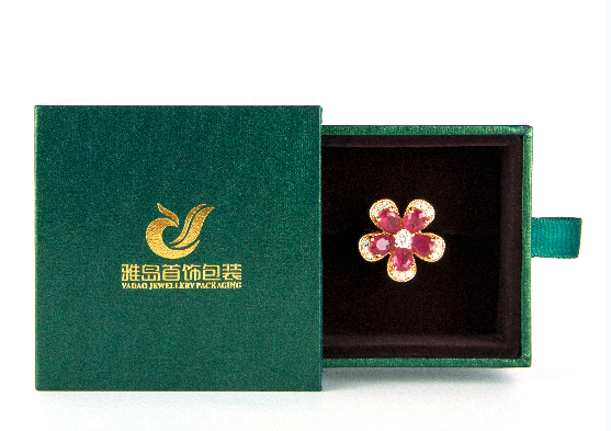 Custom Logo Cardboard Jewelry Ribbon Sliding Drawer Gift Cosmetics Packaging Paper Box