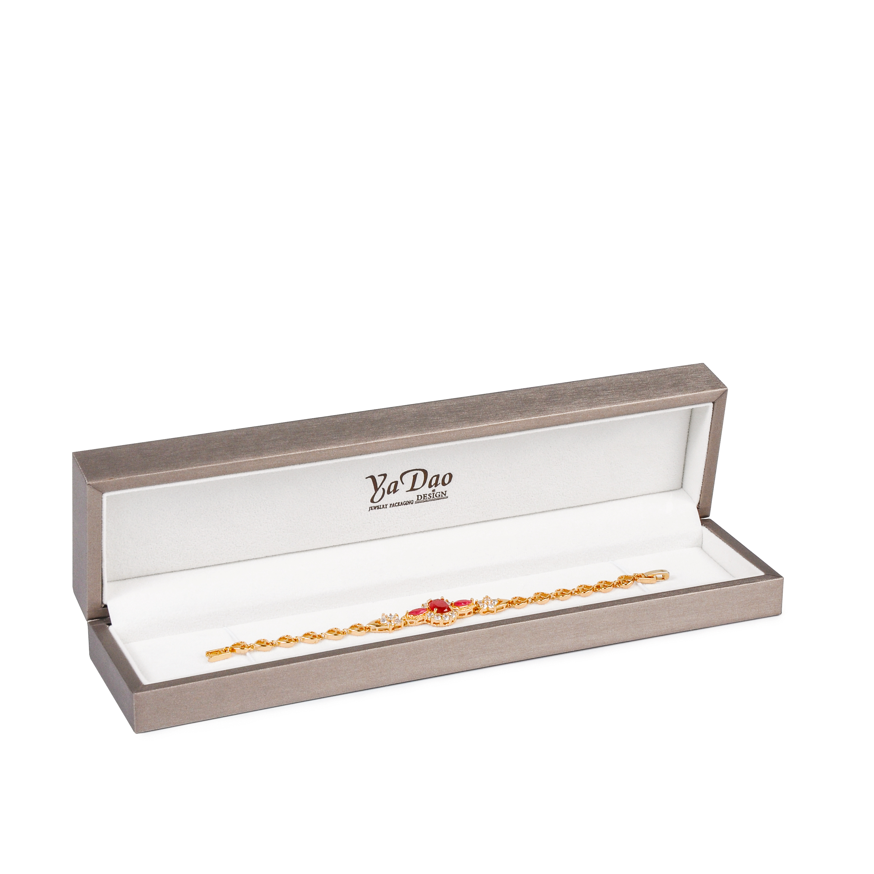 Logotipo personalizado anillo de oro collar pulsera caja de pulsera caja de envasado