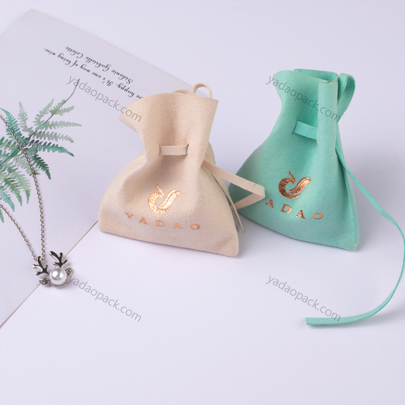 Logo personalizzato Bustina di gioielli di lusso Box Box imballaggio in microfibra busta con pacchetto pacchetto