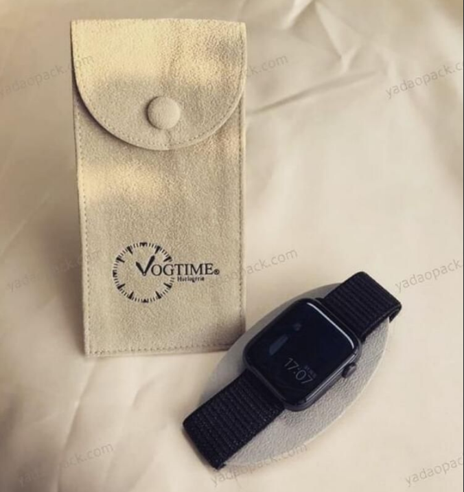 Pouche de montre de luxe sur le logo personnalisé avec pad
