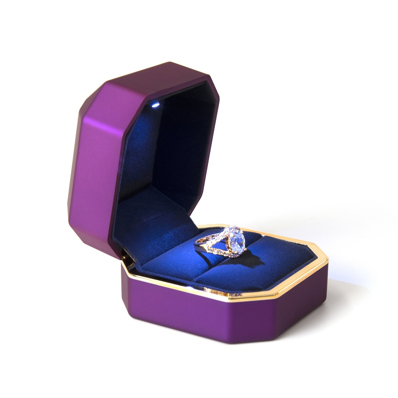 Custom Matt Lights Custom Led Ring Box Jewelry Box Set