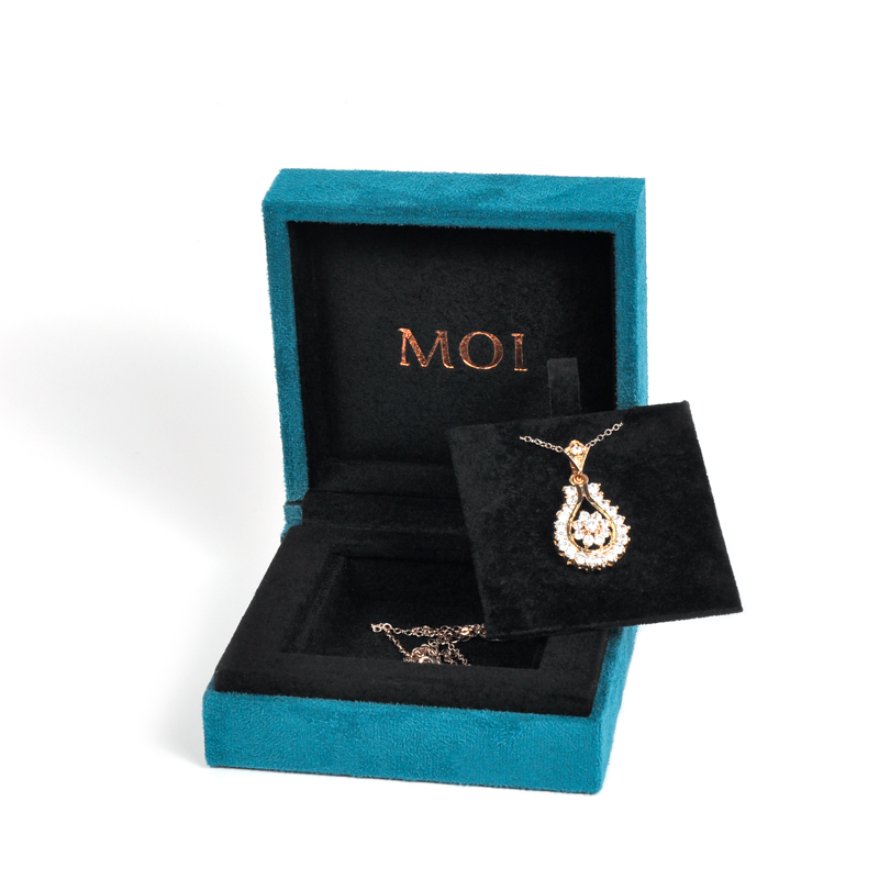 Custom Velkoobchod Velvet Fabric Šperky Packaging náhrdelník náramek Ring Set Šperkovnice