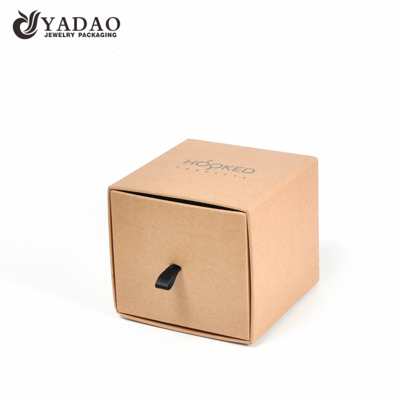 Caja de joyería hecha a mano del cajón de la moda de encargo con el logotipo impreso
