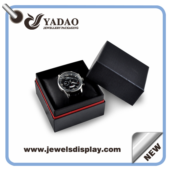 logo imprimé boîtes de montres de papier cadeaux, bracelets papier cas, coffres de papier pour montre et bracelets paking et cotillons