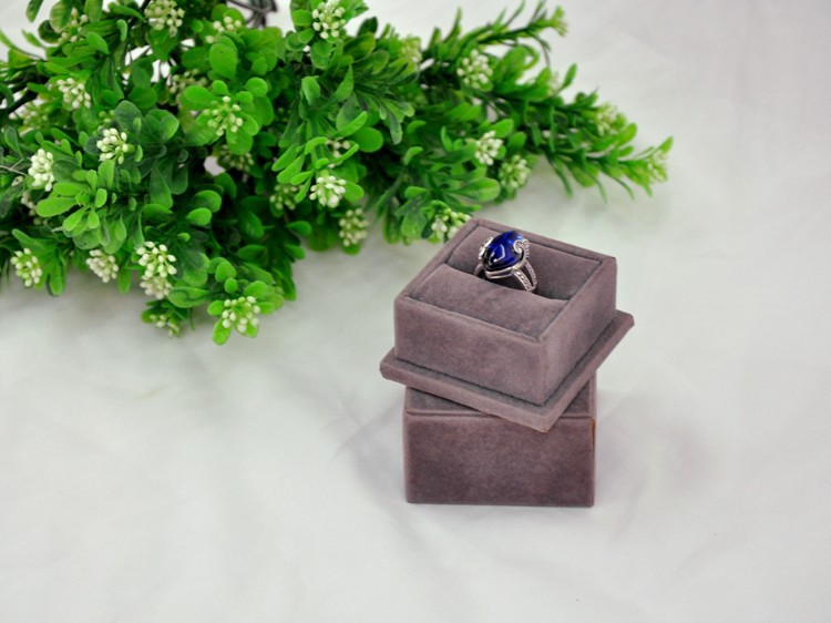 Caixa titular anel de casamento de veludo bonito, suportes de anel caixa de jóias, caixa de tecido titular fantasia