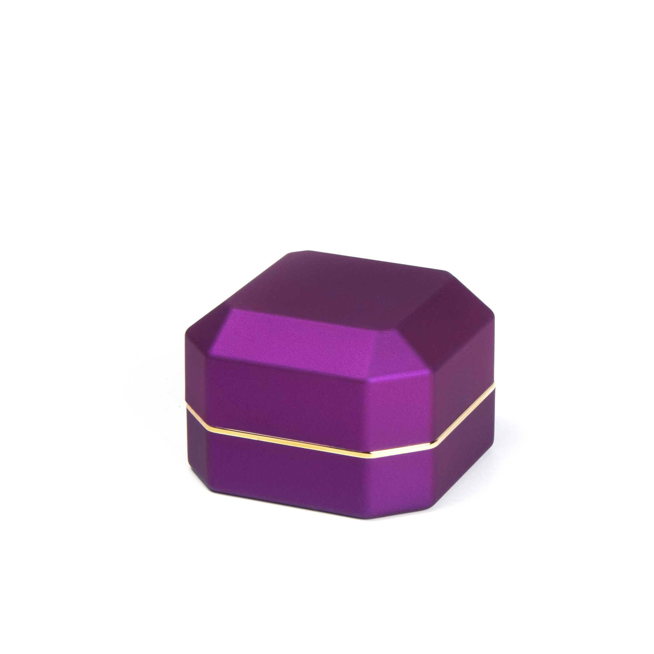 Elegante matt led lichter ring box benutzerdefinierte farbe angepasst led schmuckschatulle set