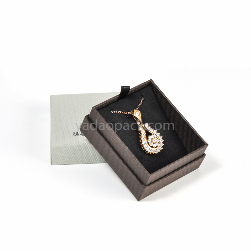 Elegant cardboard jewelry box with seperated lid (custom size/color/logo)