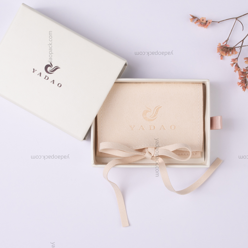Модный конверт ювелирные изделия сумка с раздвижными украшениями пакета коробки ящик картонной коробки микрофибры мешочек с лентой