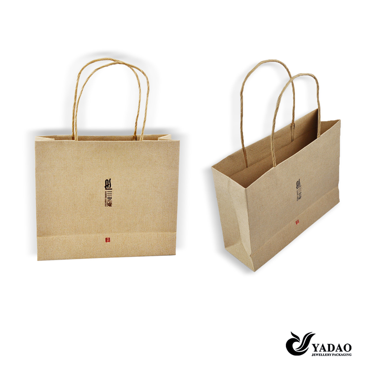 Bijoux Fashion Sac pliable Jewllery papier bon marché Shopping Bag Recyclable Paper Bag Emballage cadeau Sacs