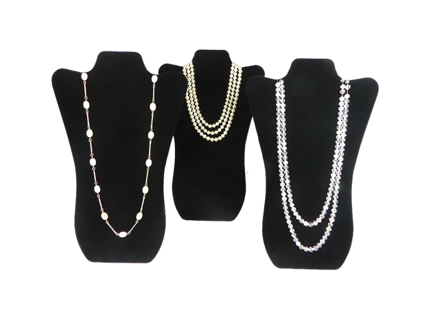 Fashion black velvet necklace bust display jewelry display for necklace from China design