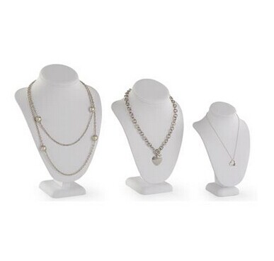 Moda blanco collar de pantalla de visualización collar de la resina bustos tamaño de la diferencia expositor collar hecho en China