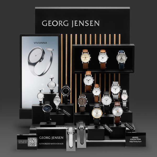 Logo de conception d'usine libre de prix de cadre d'exposant matériel personnalisent la vente en gros haut de gamme de finition en cuir de montre de bijoux d'affichage de jeu
