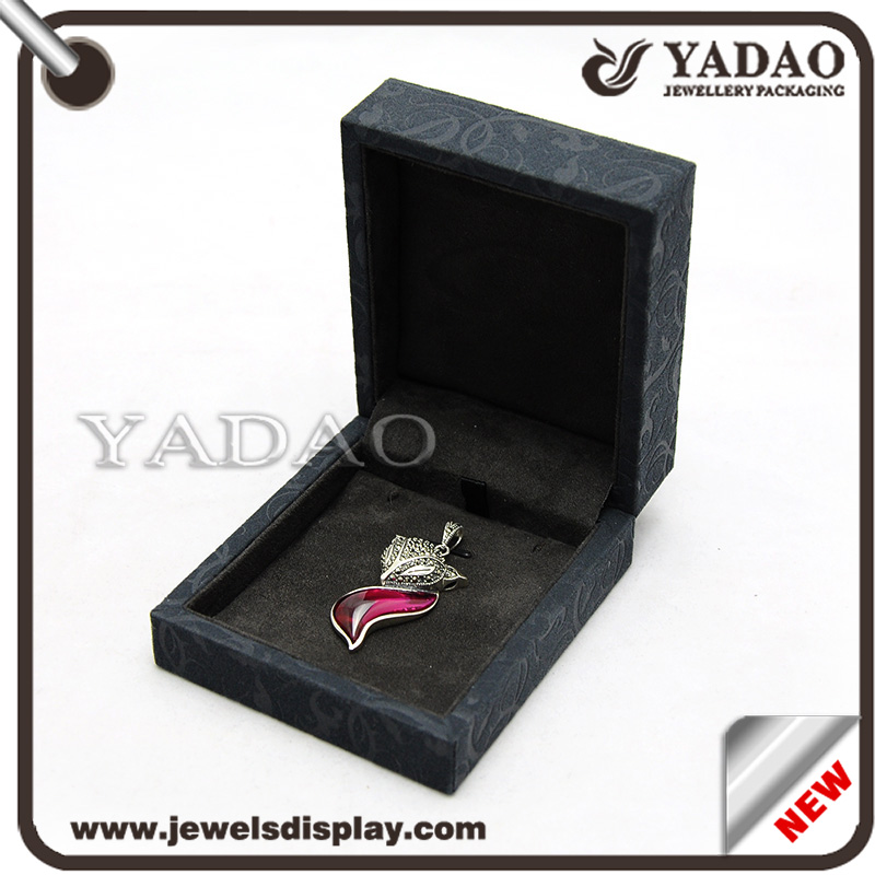 Caja de la joyería de terciopelo gris de buena calidad para el anillo colgante de collar etc. hechos en China