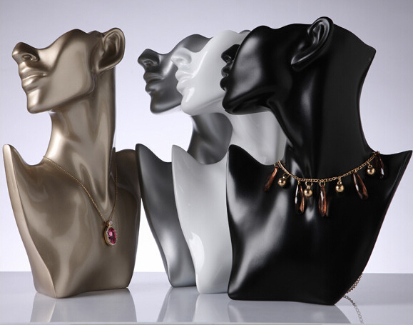 Pantalla de exhibición del collar del busto de la joyería de resina stand de buena calidad hechos en China