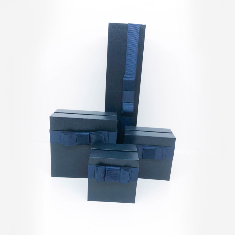 High-End-Luxus-Leatheretter-Papier-Schmuckkasten benutzerdefinierte Logo-Schmuck-Box-Verpackung