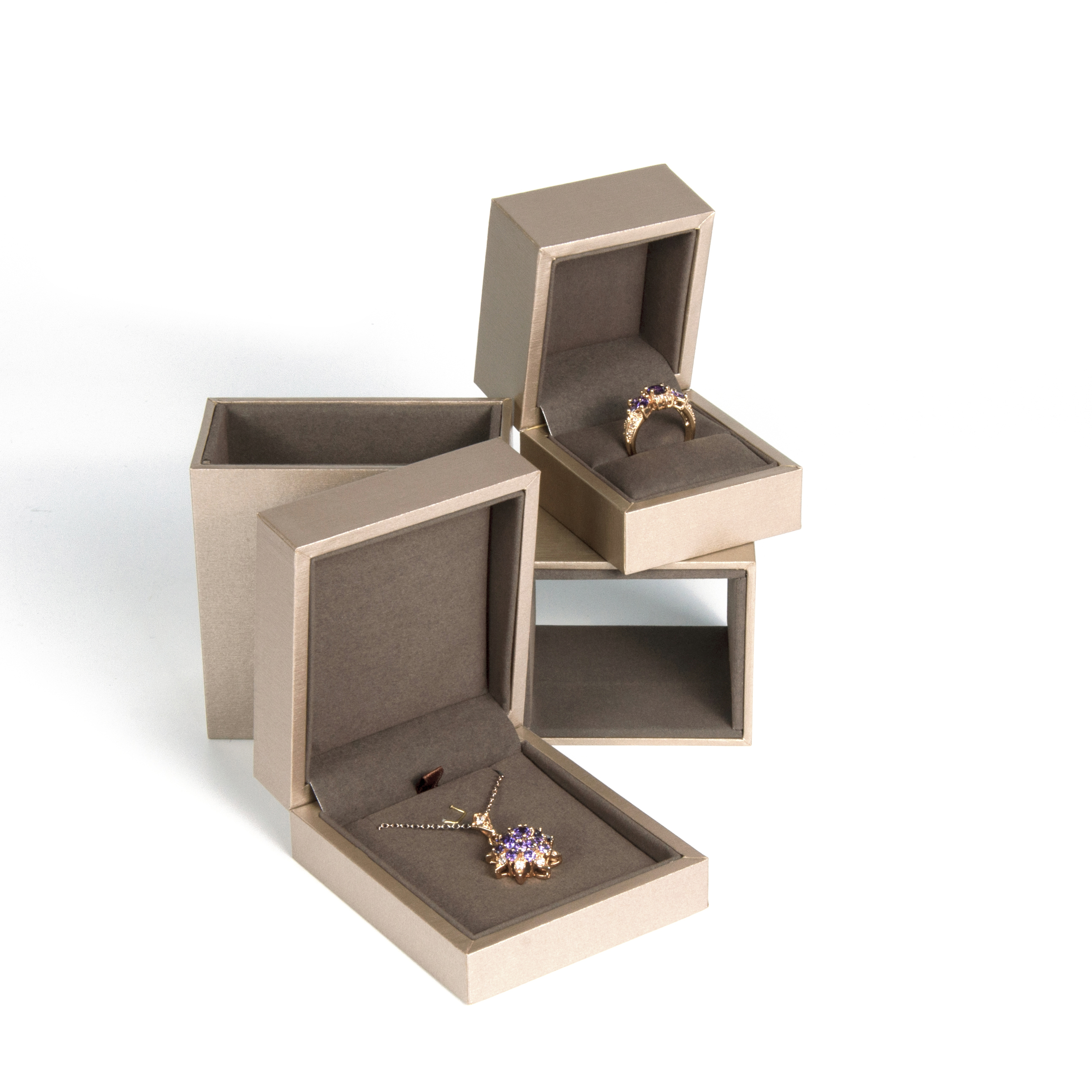Caja de joyería de embalaje de joyería de cajón personalizado de alta calidad