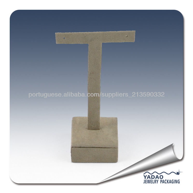 ارتفاع T على شكل غطاء المخملية ذات نوعية جيدة رخيصة صغير القرط خشبي تي المدرجات تصنيع