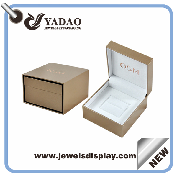 En plastique en cuir haut de gamme boîte à bijoux pour boîte de bague de la Chine
