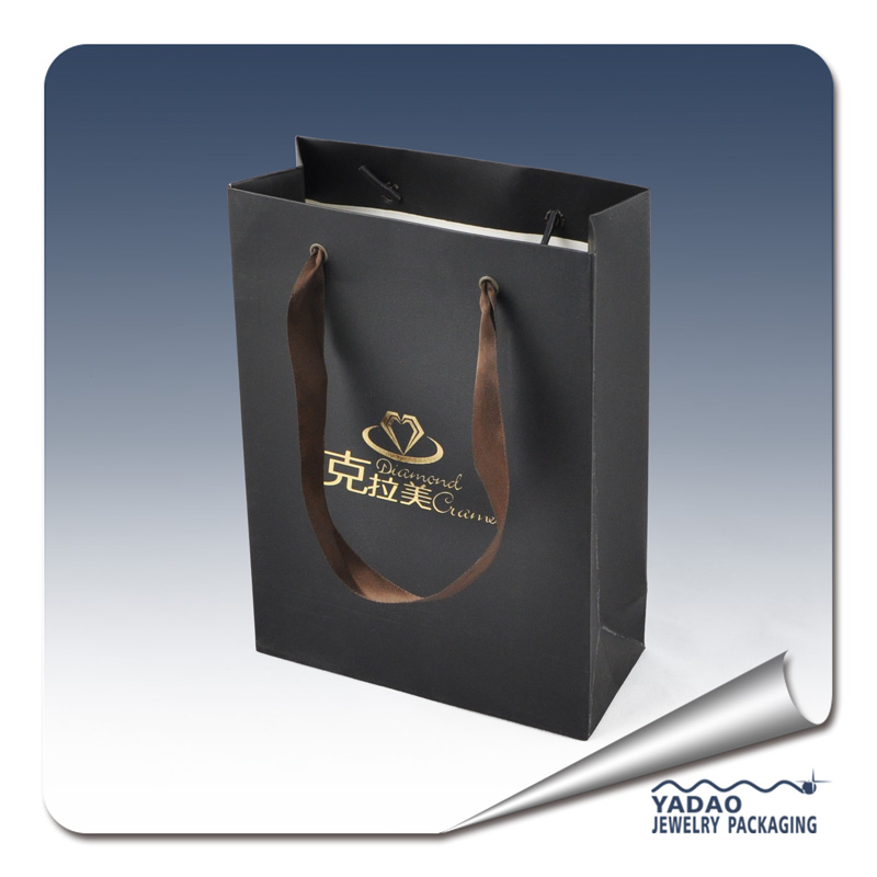 High-end bag gioielli di carta commerciale con cordoncino di seta