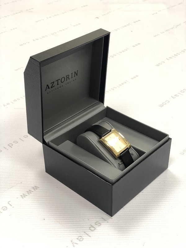 Cinturino per orologio personalizzato di fascia alta con confezione in pelle di scatola di plastica interna qualsiasi logo gratuito Regalo di anniversario