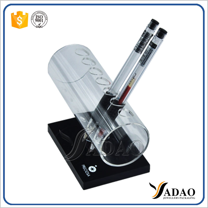 High-end personalizzato bianco con display penna acrilico nero basamento made in China