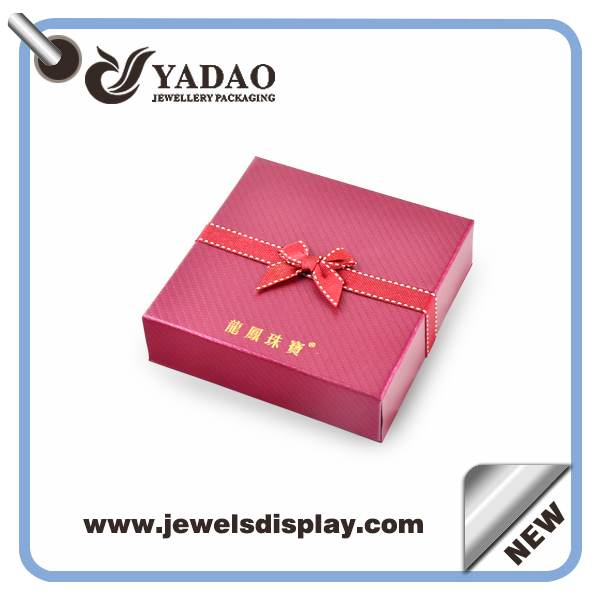 High end de jóias de papel de embalagem de jóias caixa definido para colar, anel, brinco